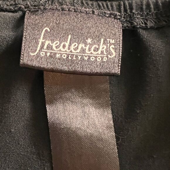 Fredericks of Hollywood Black Beige Lace Romper One Piece Teddy Fits Like M / L - Picture 5 of 5